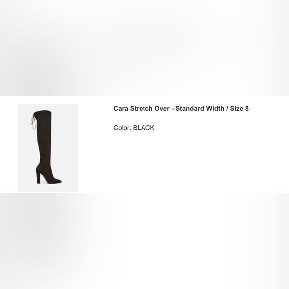 JustFab Faux Suede, Stretch Over The Knee Boot **IN BLACK** (Size 8) - Picture 4 of 6